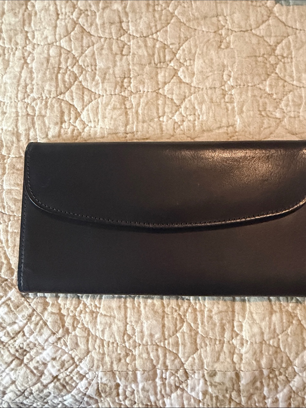 Coach Black Smooth Leather Long Wallet